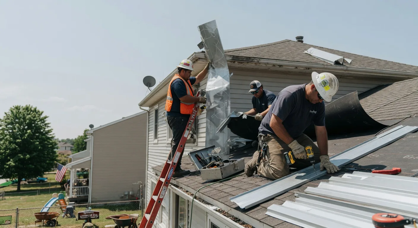 Storm Damage Metal Roof Repair in Lester Prairie, MN